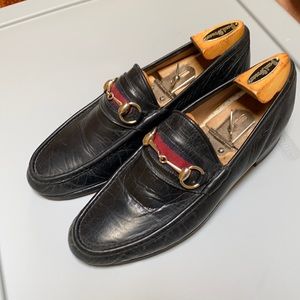 Vintage Gucci Horsebit Leather Loafers